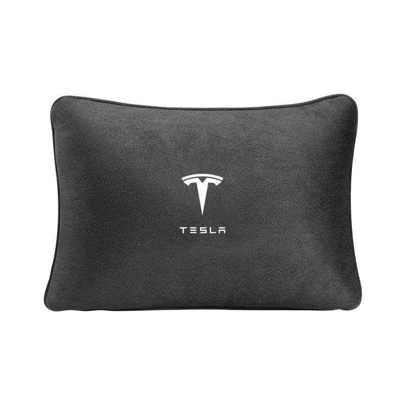 Tesla Car Headrest & Waist Pillow Set - Waist Pillow Black