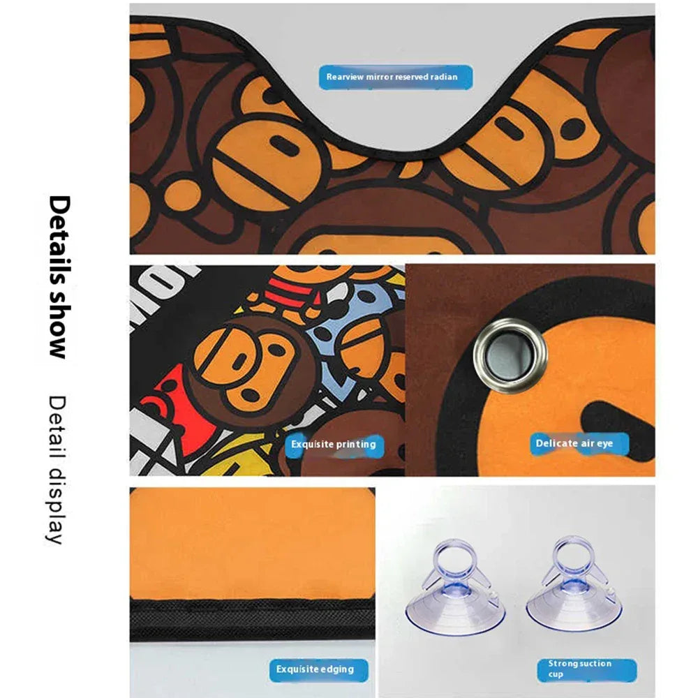 Snoopy Car Windshield Sunshade Cover Visor - A