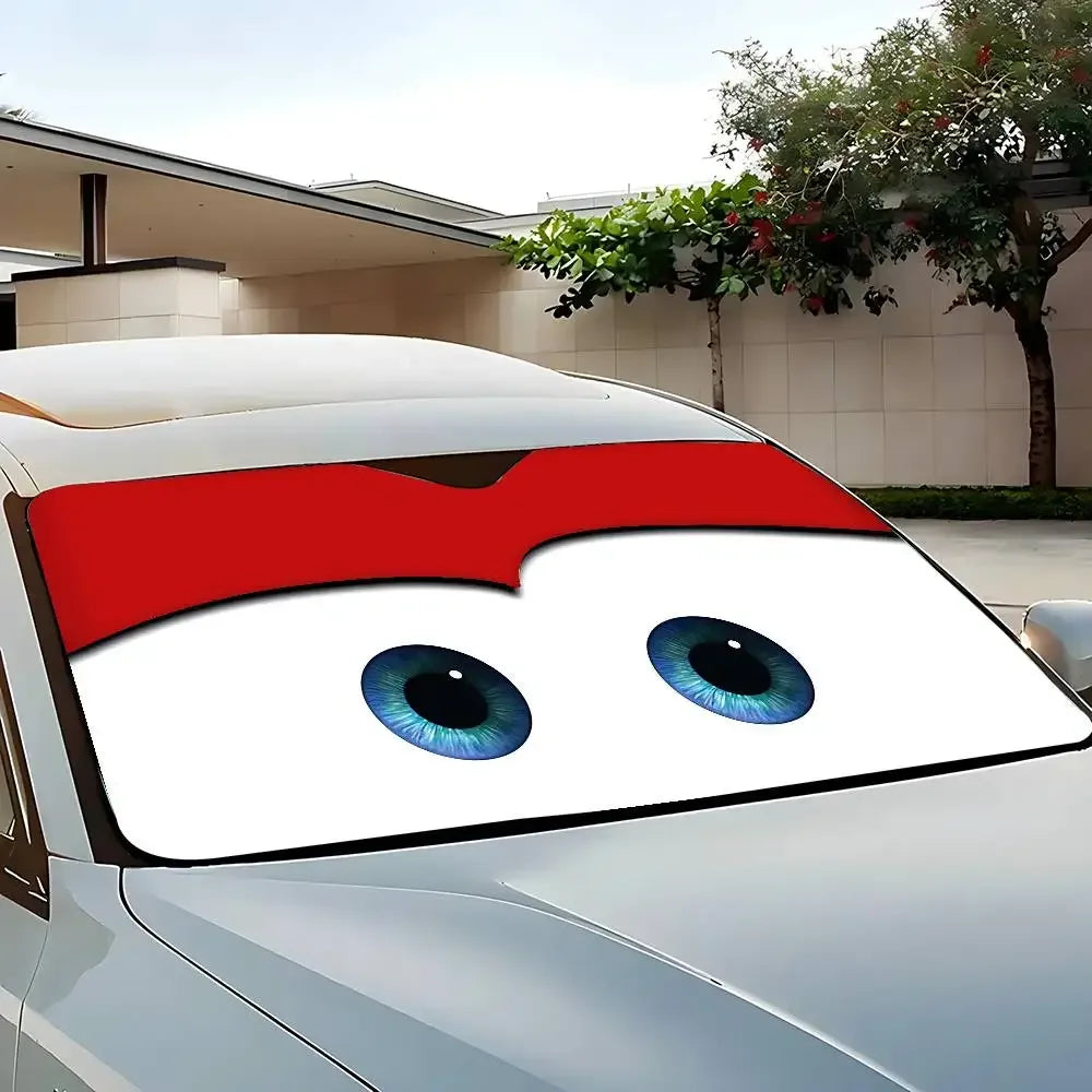 Lightning McQueen Car Windshield Sunshade UV Protection Cover - A