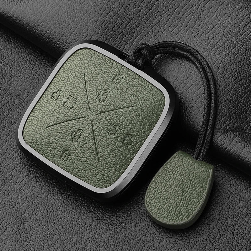 8 Button Aluminum Goatskin Key Case Cover for Zeekr X 001 009