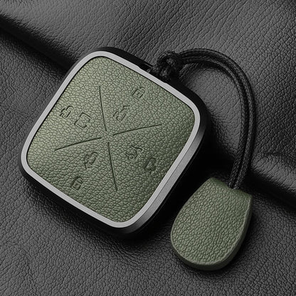 8 Button Aluminum Goatskin Key Case Cover for Zeekr X 001 009