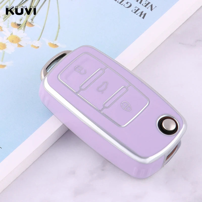 VW Polo, Golf MK4–MK6 & Passat TPU Key Case — 2 or 3 Button
