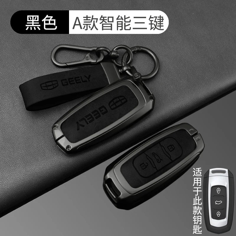 Zinc Alloy Leather Key Case for Geely Emgrand Atlas GX3 GS NL3