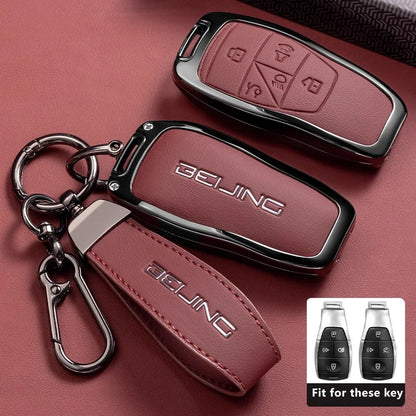 BAIC Leather Key Case