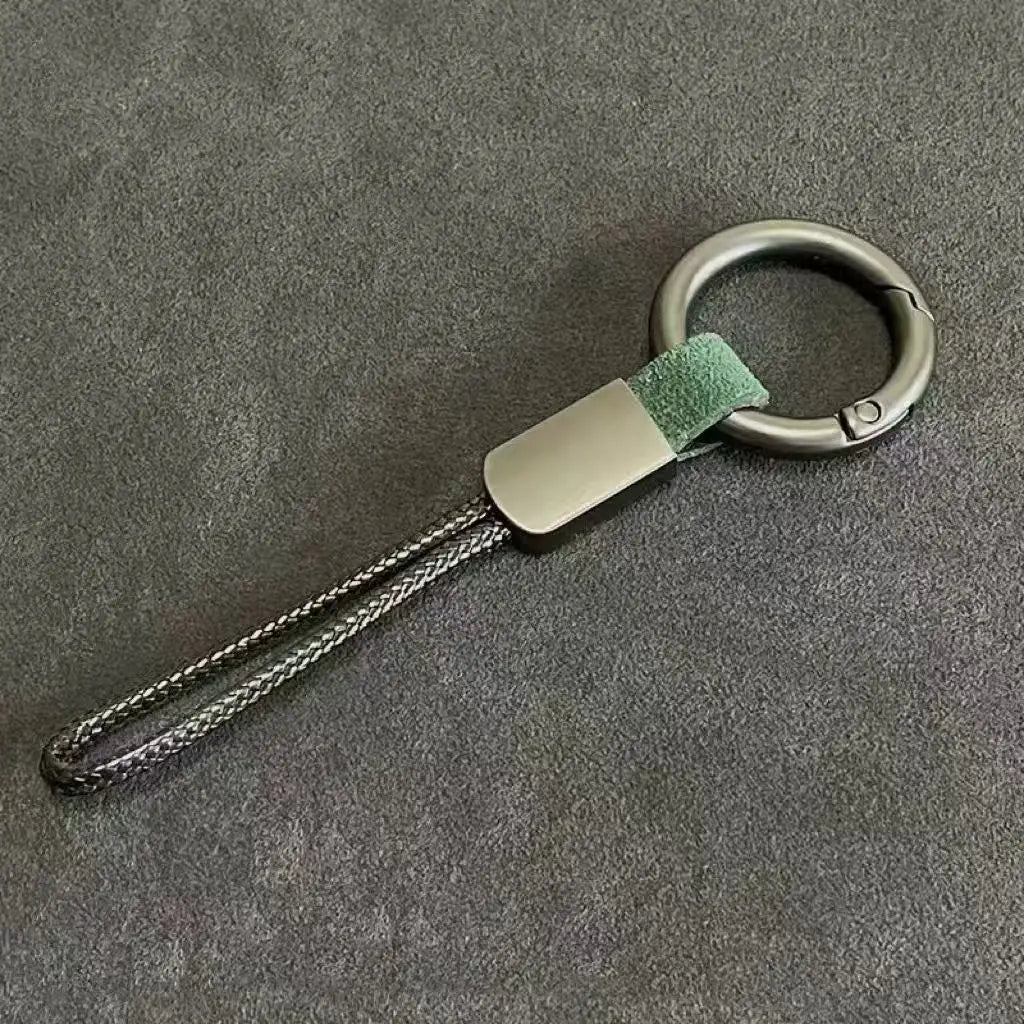 Custom Woven Rope Car Keychain - Personalized Premium Keyring
