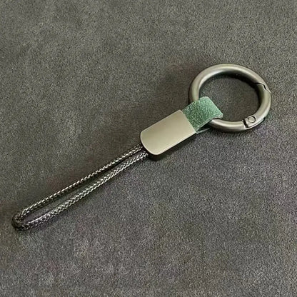 Custom Woven Rope Car Keychain - Personalized Premium Keyring