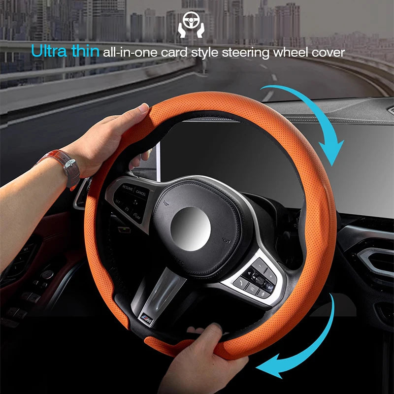Porsche Nappa Leather Steering Wheel Cover