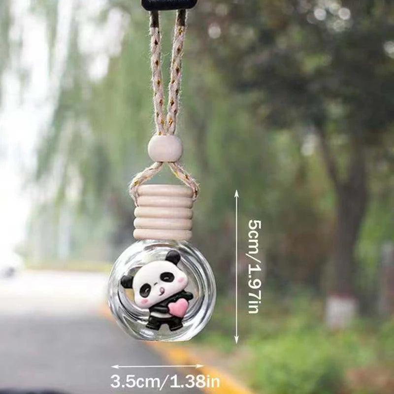 Refillable Glass Car Air Freshener Pendant Essential Oil Diffuser