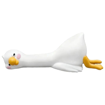 Resin Mini Goose Figurines for Car Dashboard & Desk Decor