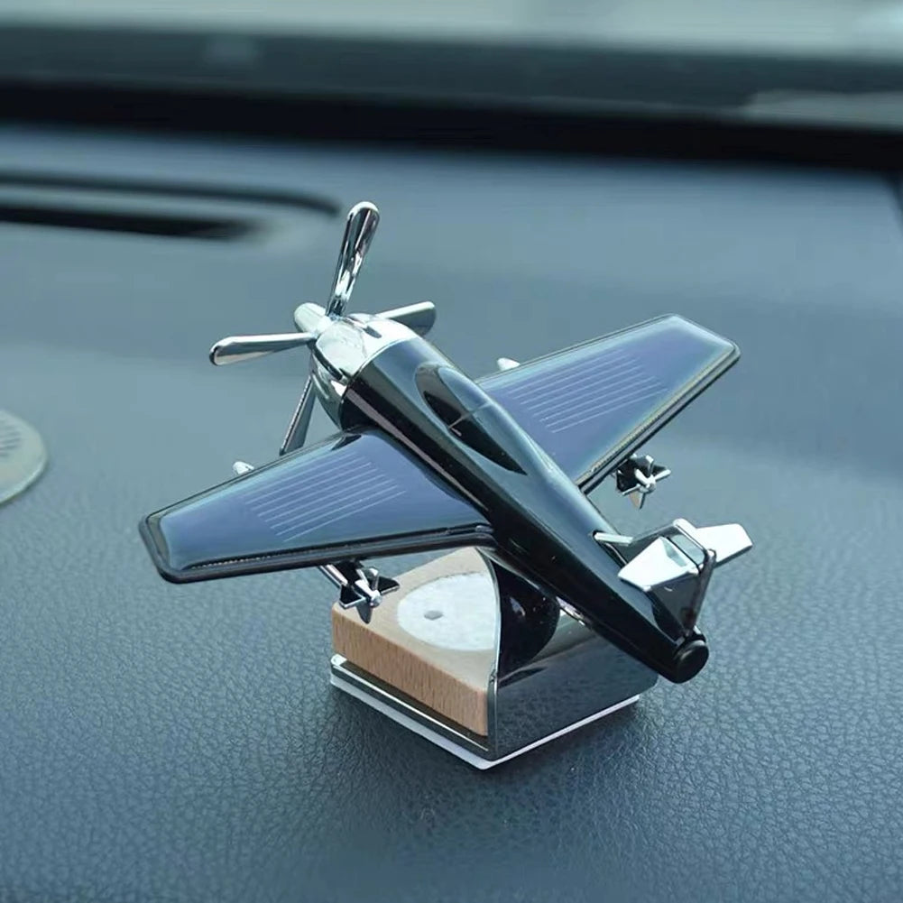 Solar Airplane Car Air Freshener – Dashboard Decoration