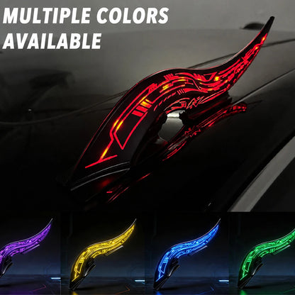 Dragon Horn Car Roof Fins with 32 LED Light Modes, Touch Dimmable