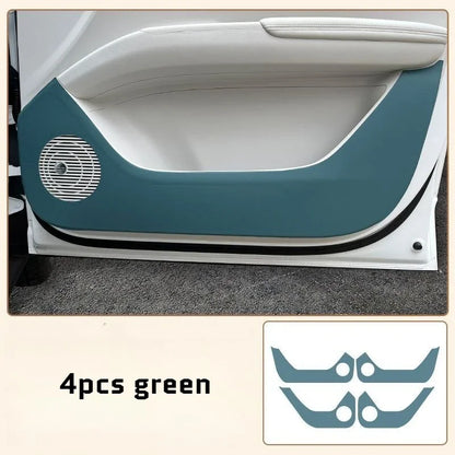 Geely EX2 PU Leather Door Anti-Kick Protector Pads - 4pcs green