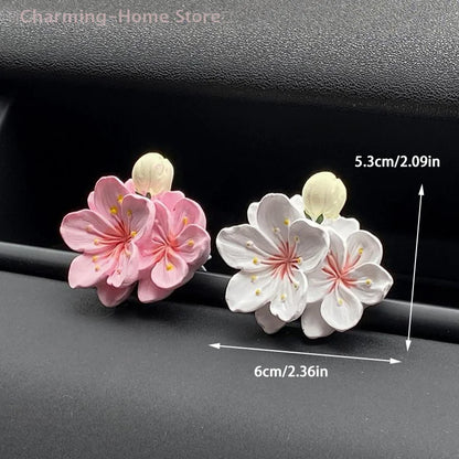 Flower Car Vent Air Freshener Clip – Peach Blossom Aroma Diffuser