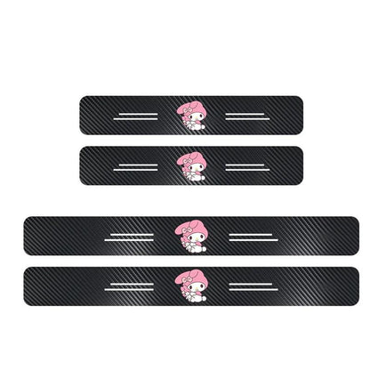 Carbon Fiber Car Door Sill Protector Stickers Anti-Scratch Threshold