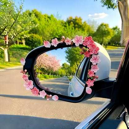 3D Float Cherry Blossom Resin Car Stickers DIY Floral Decals