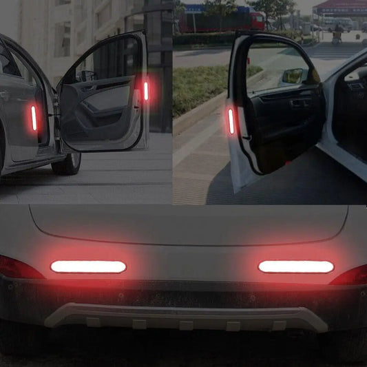 Reflective Car Door Safety Warning Stickers – Anti-Collision Reflector Tape for Interior & Exterior