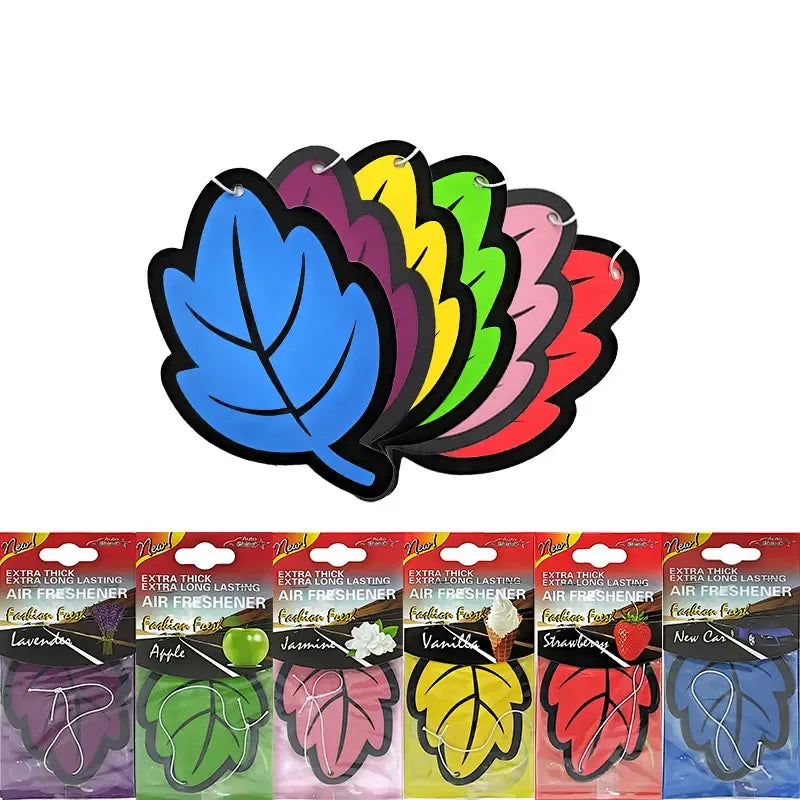 Leaf Shape Hanging Car Air Freshener - 3Pcs-Apple