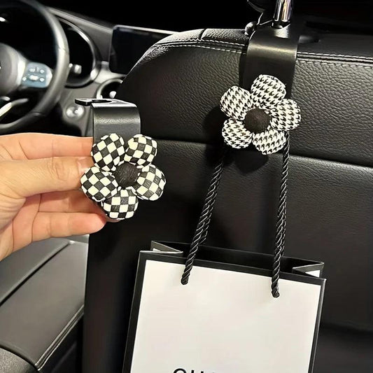 2PCS Car Headrest Hooks - Universal Back Seat Storage Organizer