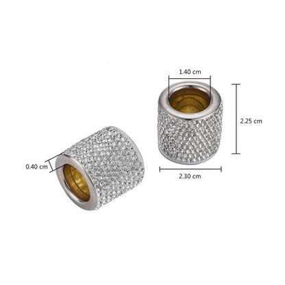 Universal Crystal Rhinestone Car Seat Headrest Ring Collars 2pc Set