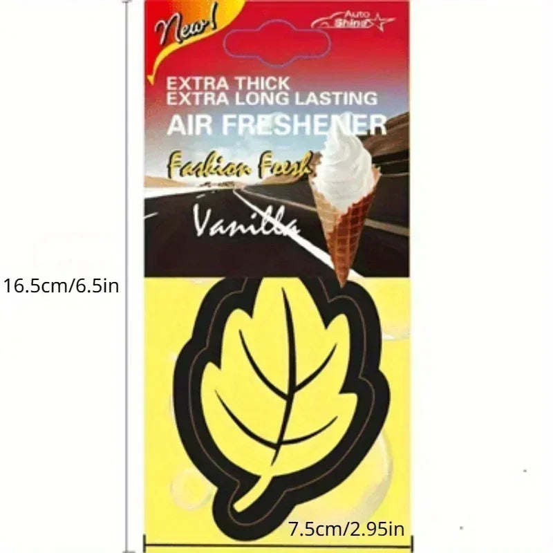 Leaf Shape Hanging Car Air Freshener - 3Pcs-Apple