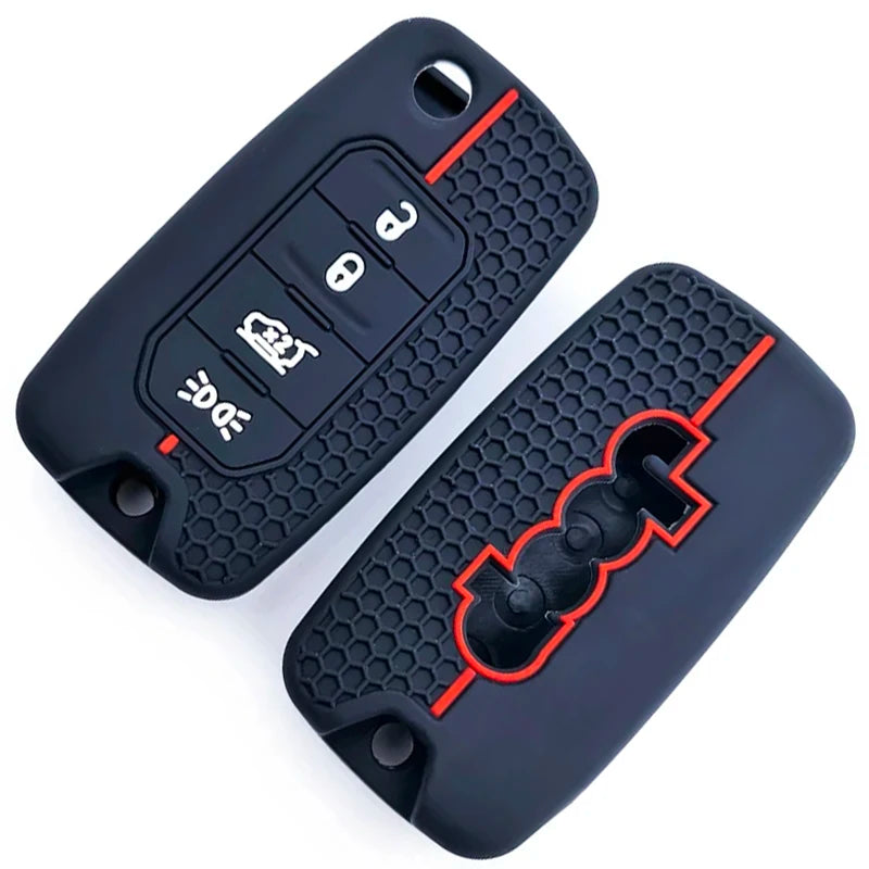 Jeep & Dodge 4 Button Silicone Key Case — Cherokee, Compass