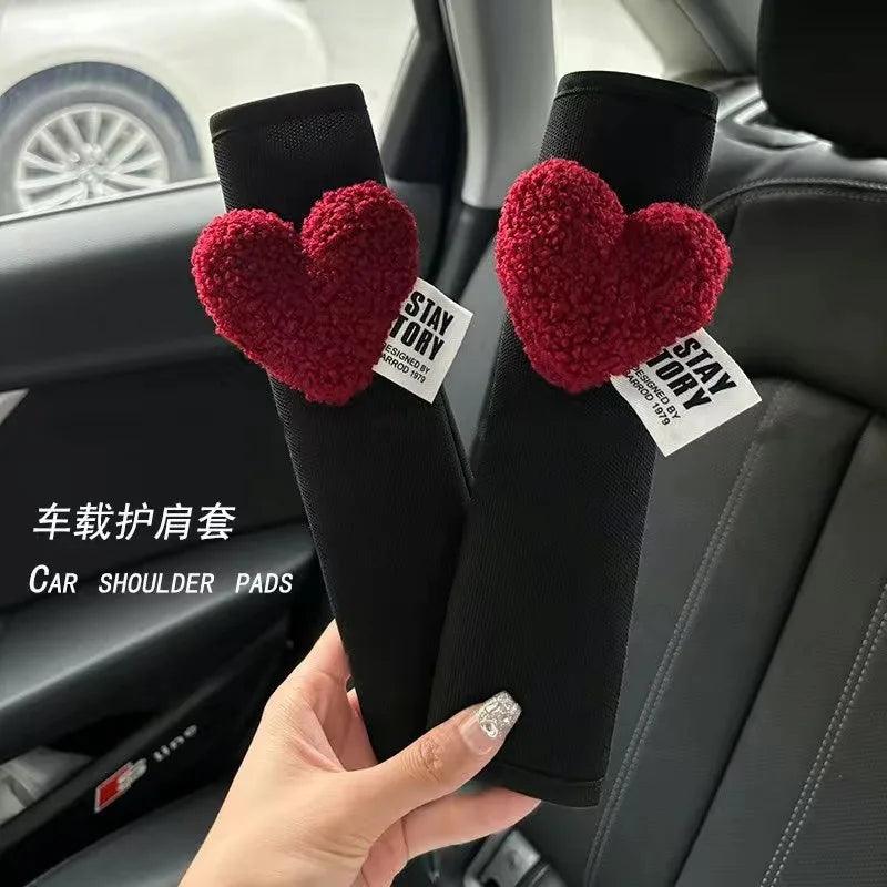 Love Heart Soft Seat Belt Cover Shoulder Pad Cushion