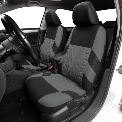 Universal Full Car Seat Covers - Y33376-BEIGE-4PCS