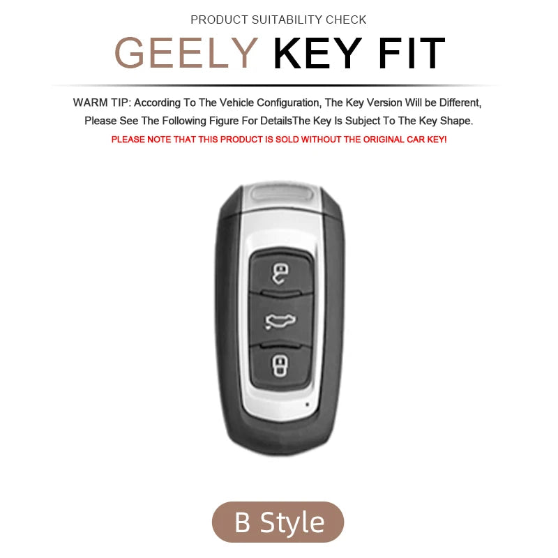 Alloy Remote Key Case for Geely Emgrand 7 EX7 GT GC9 GX3 Atlas GS