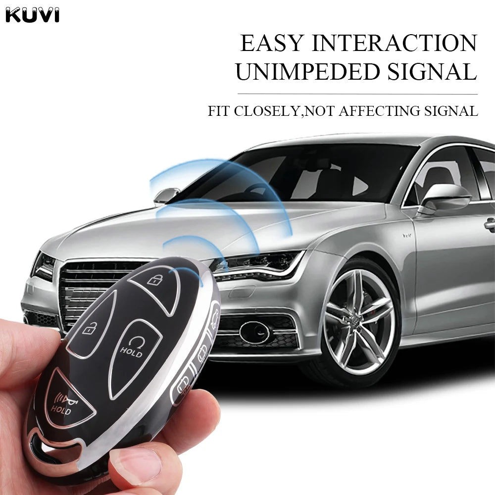 Hyundai IONIQ 6 & Grandeur GN7 Slim TPU Key Cover — Black or White
