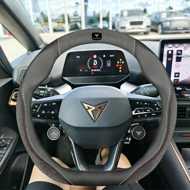 Cupra Suede and Leather Steering Wheel Cover
