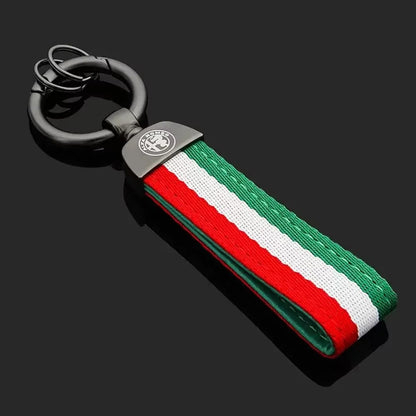 Alfa Romeo Car Keychain Leather Badge 159 Giulietta Mito Stelvio