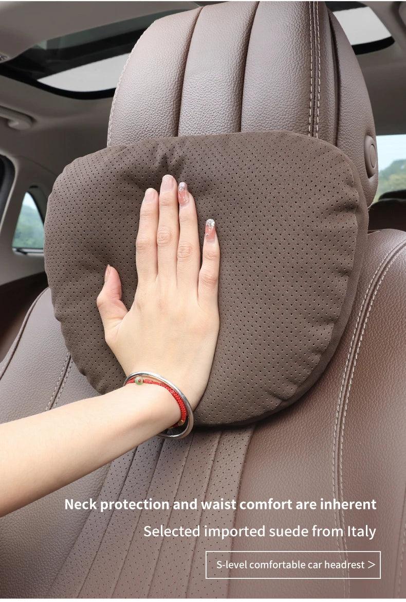 Hyundai N Line Soft Car Neck Headrest & Lumbar Support Pillow - Black Headrest