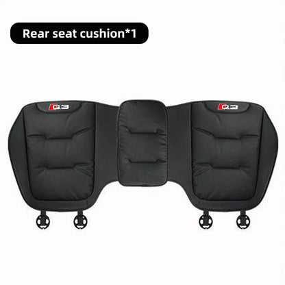 Leather Car Seat Cover Universal Four Seasons Car Front/Rear Seat Cushion for Audi Q3 Q7 Q8 TT Chair Protector Pad Accessories