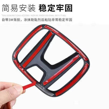 Honda 3D ABS Steering Wheel Emblem Sticker – Civic, HR-V, XR-V, UR-V, Freed, Stepwgn - Black