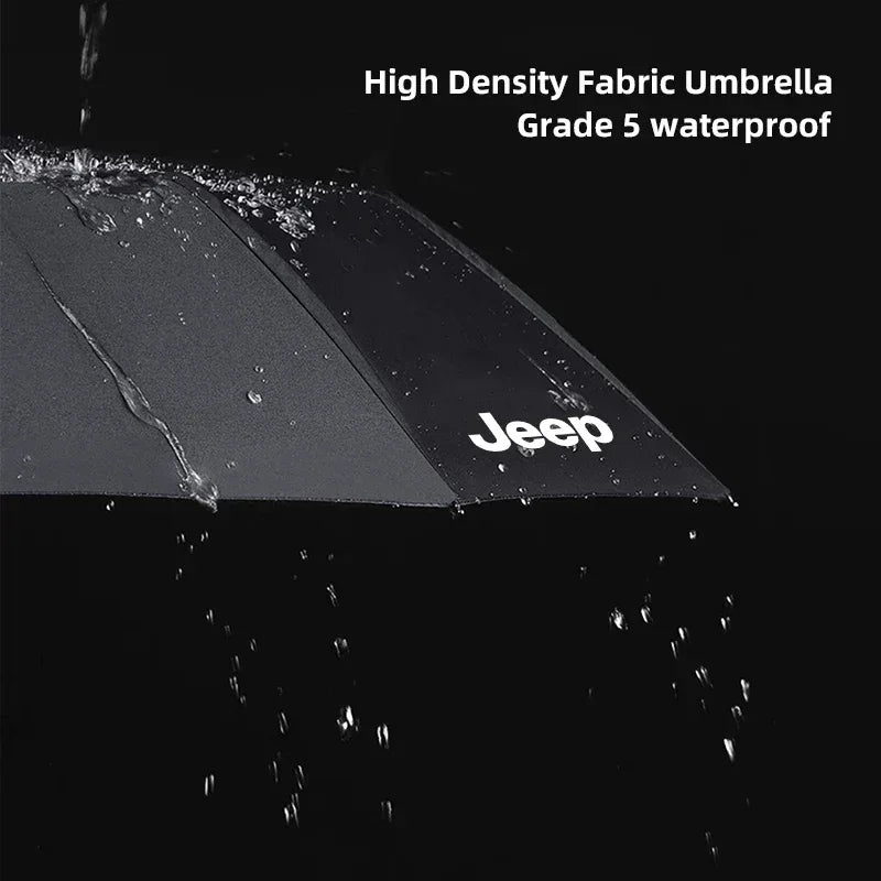 Jeep Folding Umbrella with Car Emblem - 