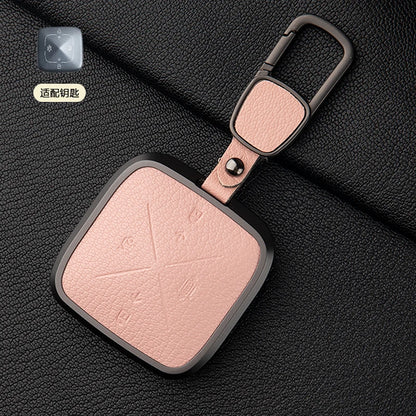 Zinc Alloy Leather Key Cover for Geely ZEEKR 001 7X 009 X Car Fob