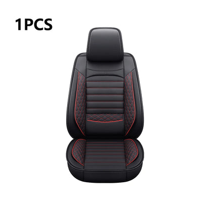 Universal Faux Leather Car Seat Cover - Black Front