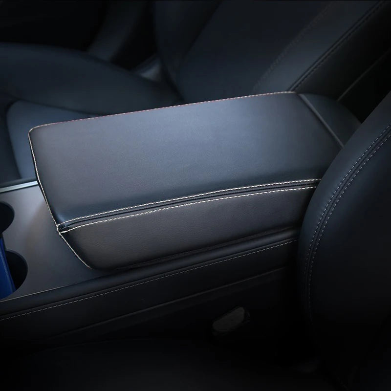 Tesla Model 3 & Model Y Armrest Cushion Cover - Black black line