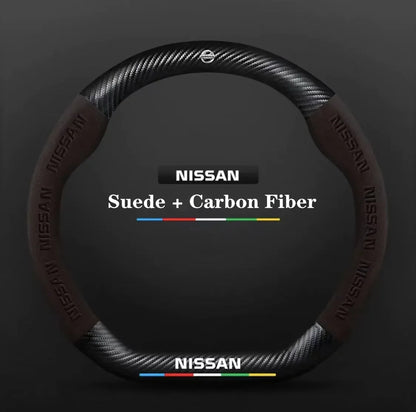 Nissan Carbon Fiber Suede Steering Wheel Cover