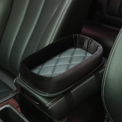 Panda Plush Car Armrest Storage Box Console Organizer Phone Holder