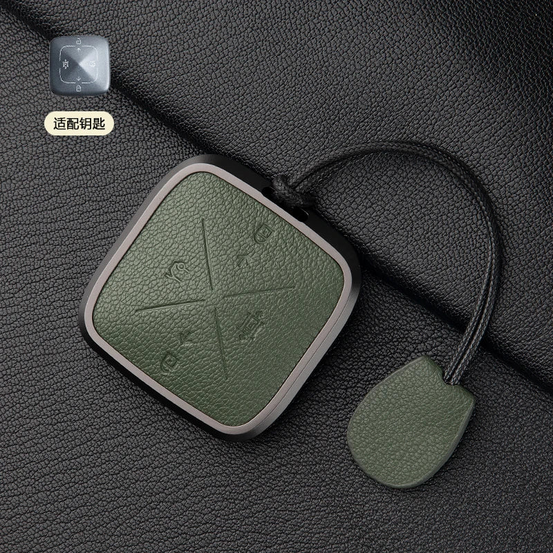 Zinc Alloy Leather Key Cover for Geely ZEEKR 001 7X 009 X Car Fob