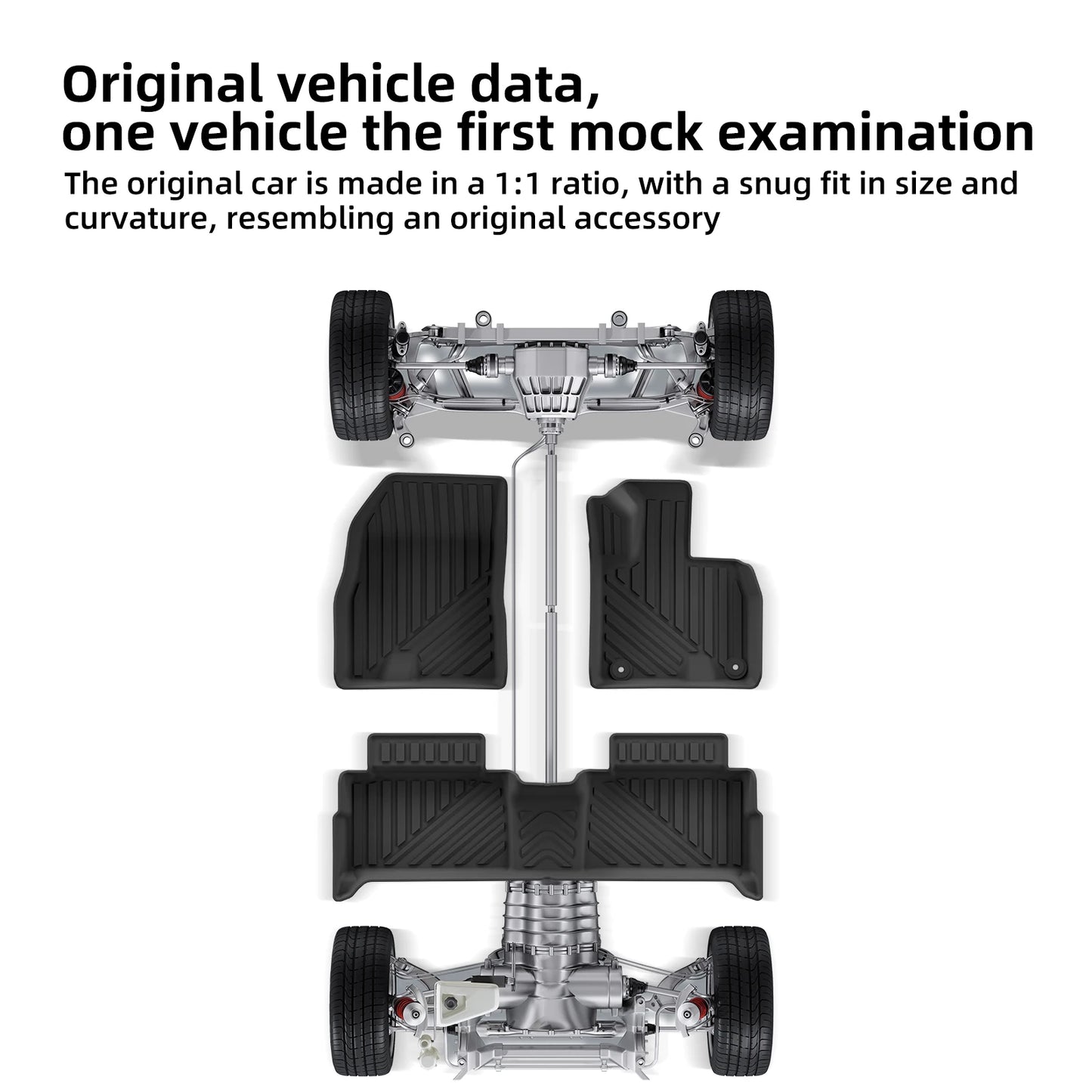 TPE 3D Floor Mats for Chery Jaecoo 5 EV RHD 2025-2026 Black Set