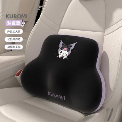 Sanrio Hello Kitty Kuromi & My Melody Car Headrest & Lumbar Pillow