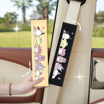 Padded Seat Belt Covers Sanrio Themed Car Shoulder Protectors