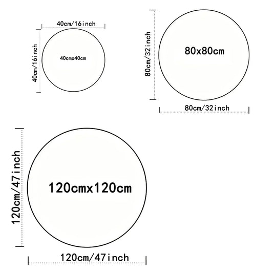 Fashion Wheels Printing Round Carpet – Soft Circle Rug for Living Room, Bedroom, Kitchen & Bathroom | Birthday Party Decor