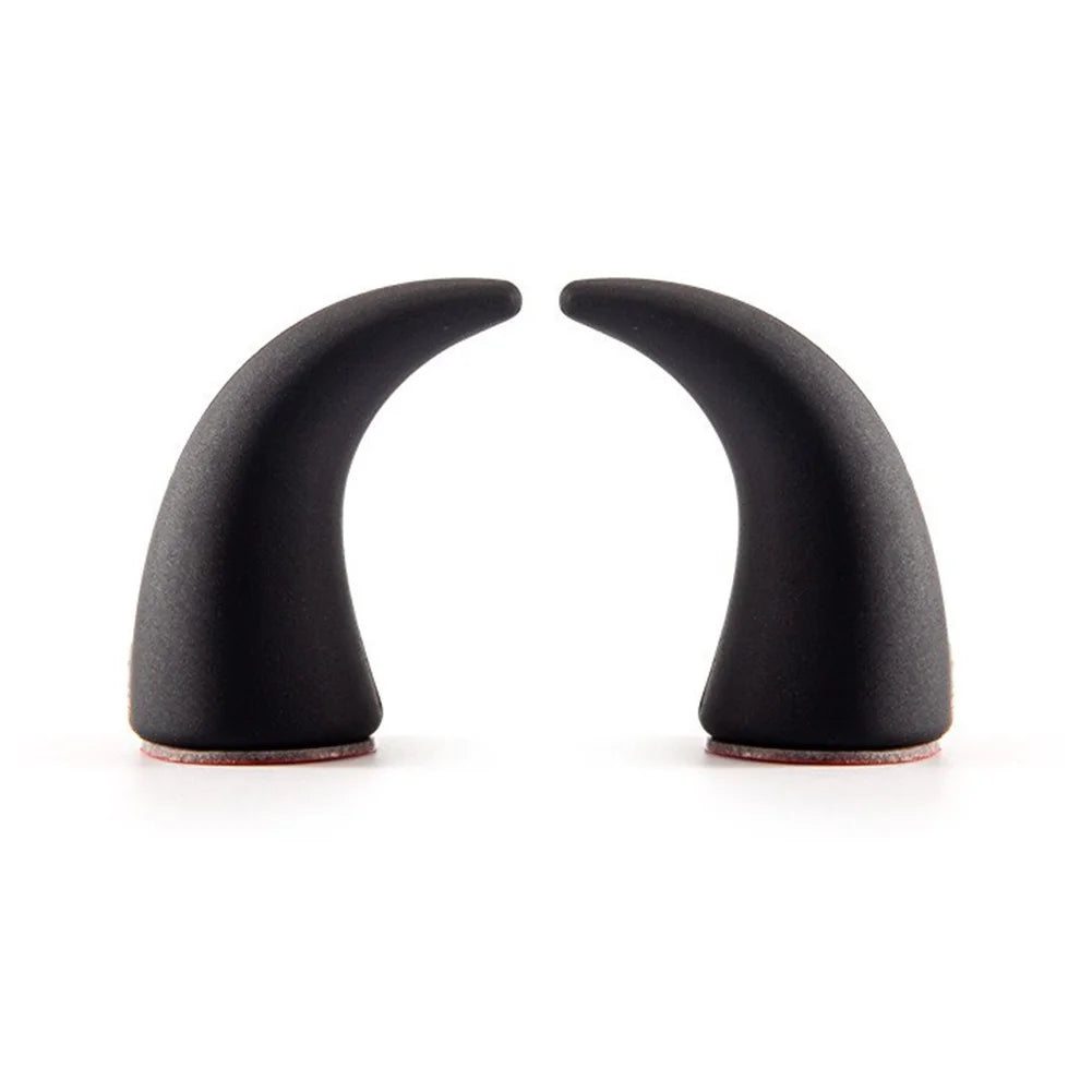 3D Devil Horn Car Interior Stickers – Fun Dashboard & Steering Wheel Decor