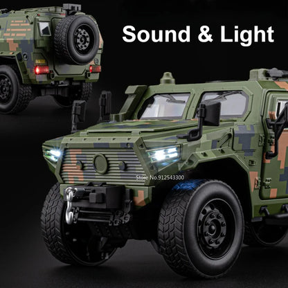 Armored Car – Diecast Military Model with Sound & Light - Green