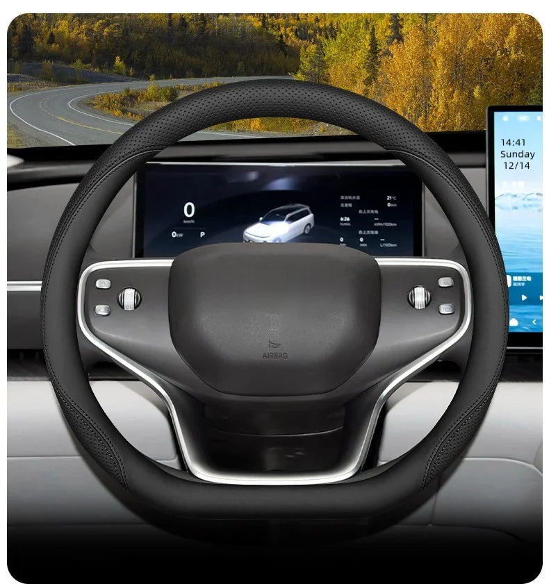 Geely EX2 Nappa Leather Steering Wheel Cover – 34 cm