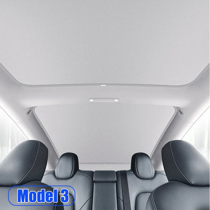 Tesla Model 3 & Y Ice Cloth Roof Sunshade with Snap Buckle Fix