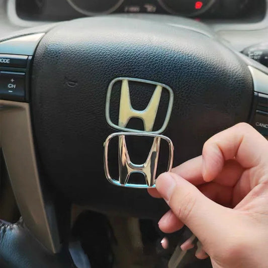 Honda Steering Wheel Emblem – 50/53mm Car Badge Decal